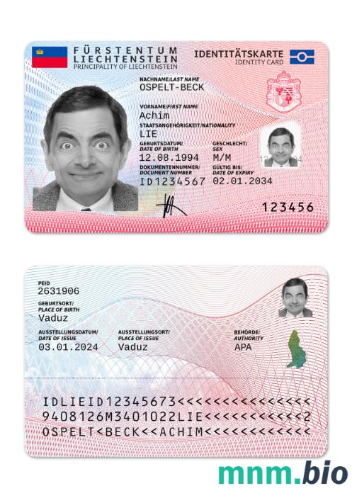 Karta identyfikacyjna Liechtensteinu 2024-obecnie
